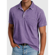 Fiete | Herren Stilvolles Denim Poloshirt in Lila