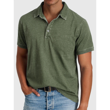 Fiete | Herren Stilvolles Denim Poloshirt in Armeegrün