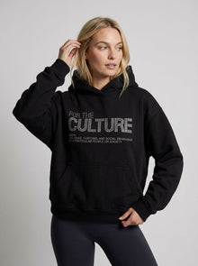 Unisex Hoodie in kurzer Länge mit Druckmuster in Schwarz