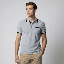 Klassisches Herren Poloshirt mit zeitloser Passform in Grau