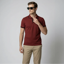 Klassisches Herren Poloshirt mit zeitloser Passform in Rot