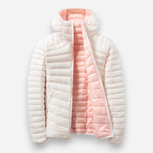 Wendbare Übergangsjacke für Damen mit Kapuze in Weiß