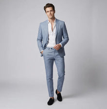 Anzug (2-tlg.Set) für Herren im Slim Fit in Grau