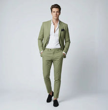 Anzug (2-tlg.Set) für Herren im Slim Fit in Grün