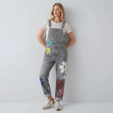 Denim-Latzhose für Damen in lockerer Passform in Grau