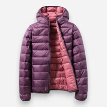 Wendbare Übergangsjacke für Damen mit Kapuze in Lila