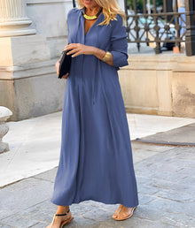 Isabella | Fließendes Maxikleid für Herbsthochzeitsgäste in Hellblau