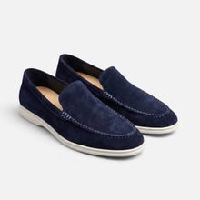 Orthopädische Loafer Klassisch Slip On Freizeit Schuhe in Marineblau