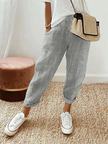 Gabriella™ - Gestreifte Hose in Grau