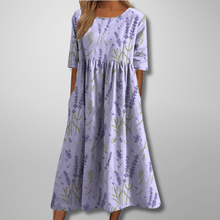 Gail™ - Entspanntes Floral-Midi-Kleid in Lavendel (Fast ausverkauft)