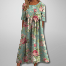 Gail™ - Entspanntes Floral-Midi-Kleid in Mintgrün