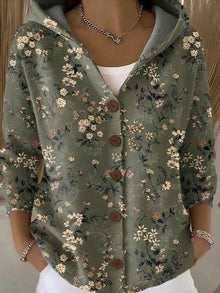 Elisa | Gemütliche lange Strickjacke in Dunkelgrün