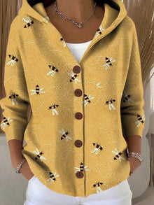 Elisa | Gemütliche lange Strickjacke in Gelb