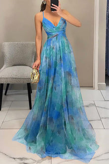 Giselle™ - Elegantes Flow-Maxikleid in Blau