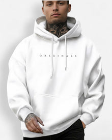 Hooded Sweatshirt Pullover für Herren in Weiß
