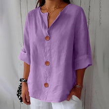 Hazel™ - Locker sitzende Sommerbluse in Lila