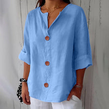 Hazel™ - Locker sitzende Sommerbluse in Hellblau