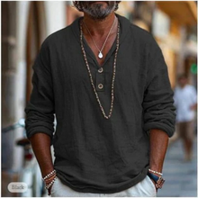 Heinz | Herren Henley Shirt Mit Kapuze Freizeit Design in Schwarz