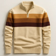 Henry | Herren Baumwoll Pullover mit Reißverschluss in Braun
