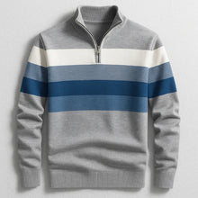 Henry | Herren Baumwoll Pullover mit Reißverschluss in Grau