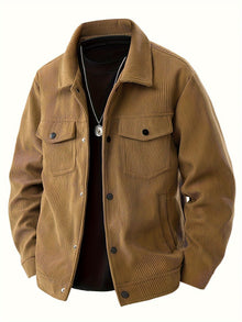 Noah | Herren Cordjacke mit zeitlosem Charakter in Braun