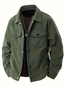 Noah | Herren Cordjacke mit zeitlosem Charakter in Grün