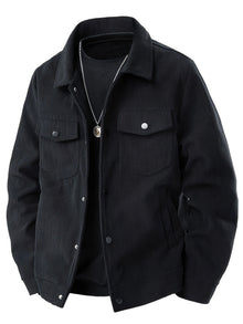 Noah | Herren Cordjacke mit zeitlosem Charakter in Schwarz