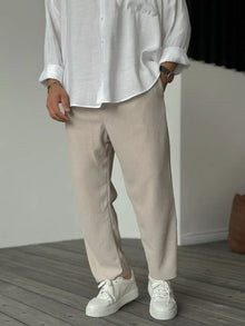 Leon | Herren Elegante Hose für Business und Alltag in Beige