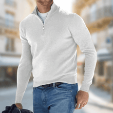 Jakob | Herren Eleganter Leichter Pullover für den Herbst in Weiß
