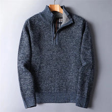 Felix | Herren Fleece Pullover im Slim-Fit in Blau