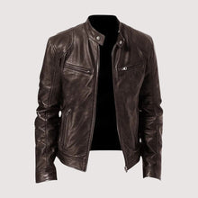 Fabian | Herren Lederjacke elegant für den Herbst in Dunkelbraun