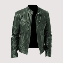 Fabian | Herren Lederjacke elegant für den Herbst in Dunkelgrün