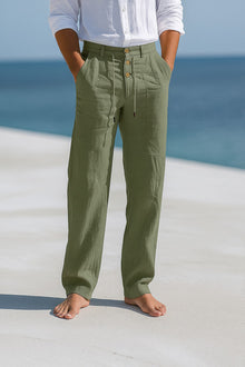 Jakob | Herren Leichte Sommerhose im Casual-Stil in Militärgrün