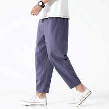 Paul | Herren Leinenhose Cropped im modernen Stil in Indigo