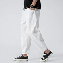 Paul | Herren Leinenhose Cropped im modernen Stil in Weiß