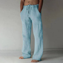 Moritz | Herren Lockere Baumwollhose im Strandlook in Blau