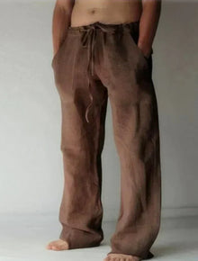 Moritz | Herren Lockere Baumwollhose im Strandlook in Braun