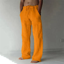 Moritz | Herren Lockere Baumwollhose im Strandlook in Orange