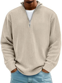 Paul | Herren Pullover im modernen Schnitt für Herbst in Khaki