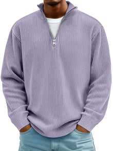 Paul | Herren Pullover im modernen Schnitt für Herbst in Lila