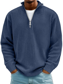Paul | Herren Pullover im modernen Schnitt für Herbst in Marineblau
