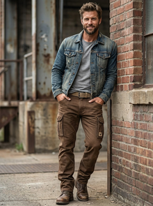David | Herren robuste Cargo-Hose für Outdoor-Abenteuer in Braun