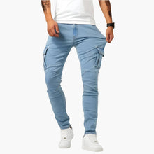 Jakob | Herren Stretch Cargo-Hose zum Alltag in Blau