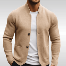 Max | Herren Strukturierte Strickjacke im Herbst in Beige