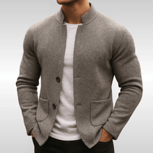Max | Herren Strukturierte Strickjacke im Herbst in Grau