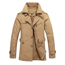 Fabian | Herren Trench-Jacke gepolstert klassischer Schnitt in Beige