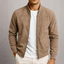 Niklas | Herren Urban Jacke im klassischen Bomber-Stil in Braun