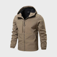 Theo | Herren Wasserdichte Softshelljacke für den Herbst in Khaki