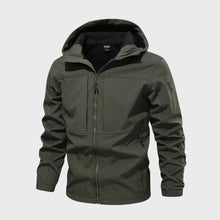 Theo | Herren Wasserdichte Softshelljacke für den Herbst in Olivgrün
