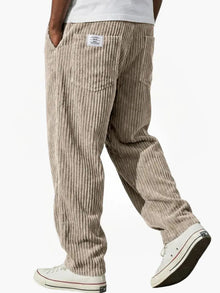 Noah | Herren Weite Hose für Büro und Freizeit in Khaki